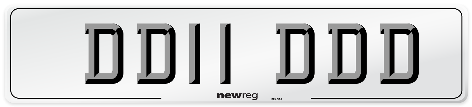 DD11 DDD Number Plate from New Reg